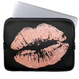 Funkelnd Rose-Gold-Lips Notebook-PC-Sleeve Laptopschutzhülle