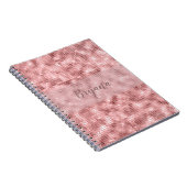 Funkelnd Rose Gold Pink Luxus Girl Notizblock (Rechte Seite)