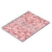 Funkelnd Rose Gold Pink Luxus Girl Notizblock (Linke Seite)