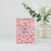 Funkelnd Rose Gold Pink Luxus Girl Visitenkarte (Stehend Vorderseite)