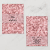 Funkelnd Rose Gold Pink Luxus Girl Visitenkarte (Vorne/Hinten)