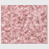 Funkelnd Rose Gold Pink Luxus Sparkle Girl Party Geschenkpapier (Flach)