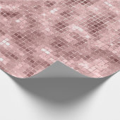 Funkelnd Rose Gold Pink Luxus Sparkle Girl Party Geschenkpapier (Ecke)