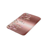 Funkelnd Rose Gold Tropfen | Diamant-Glitzer auf S Badematte (Schrägansicht)