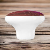 Funkelnd Rot und Orange Molten Earth Strata Keramikknauf