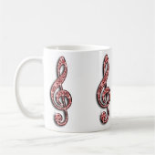 Funkelnd Rote Musiknote Kaffeetasse (Links)