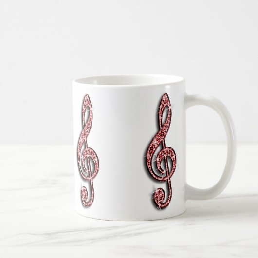 Funkelnd Rote Musiknote Kaffeetasse (Rechts)