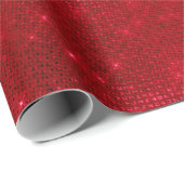 Funkelnd Roter Foil Geschenkpapier (Rolleneckpunkt)