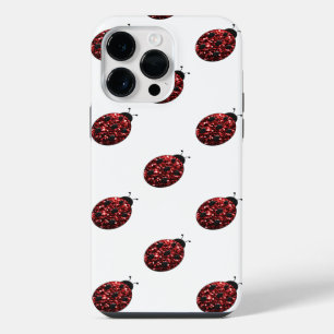 Funkelnd roter Marienkäfer Marienkäfer Muster iPhone 14 Pro Max Hülle