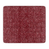 Funkelnd roter u. silberner Glitzer Schneidebrett (Vorderseite)