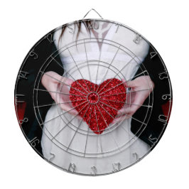 Funkelnd Rotes Liebe Herz (Valentinstag) Dartscheibe