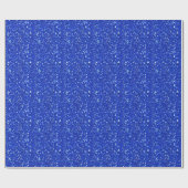 Funkelnd Royal Blue Imitats Glitzer Look Geschenkpapier (Flach)