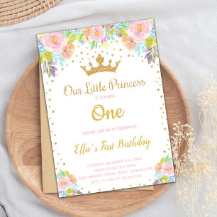 Funkelnd Royal Party Card für Mädchen Einladung