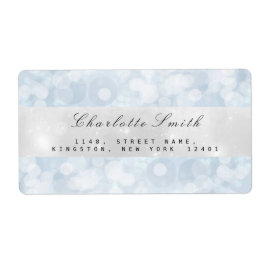 Funkelnd Rücksendeadressen-Aufkleber von Blue Gray