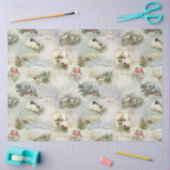 Funkelnd Rustikale Weihnachtsszenen Collage Seidenpapier (Basteln)