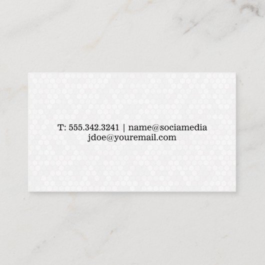 Funkelnd saubere Zuhause | sechseckiger Fliesenhin Visitenkarte (Rückseite)