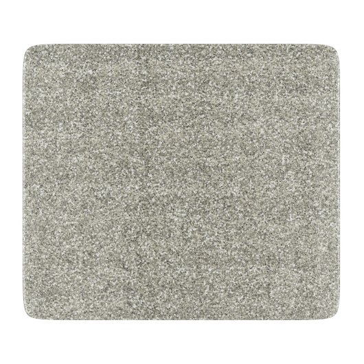 Funkelnd schillernder silberner Glitzer Schneidebrett (Vorderseite)