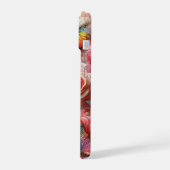 Funkelnd Schmetterlinge und Rose iPhone 15 Hülle (Linke Seite)