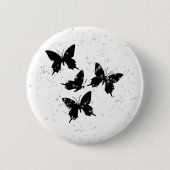 Funkelnd Schmetterlingsknopf Button (Vorderseite)