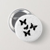 Funkelnd Schmetterlingsknopf Button (Vorne & Hinten)