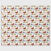 Funkelnd Schmetterlingsstars zum Geburtstag Geschenkpapier (Flach)