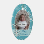 Funkelnd Schneeflocken Foto Weihnachtsschmuck (Rechts)