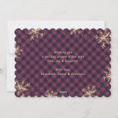 Funkelnd Schneeflocken Lila Weihnachtskarten Feiertagskarte (Rückseite)