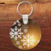 Funkelnd Schneeflocken Schlüsselanhänger (Vorderseite)