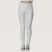 Funkelnd Schneeflocken, Silber - Leggings (Vorderseite)