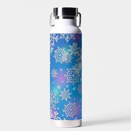 Funkelnd Schneeflocken Trinkflasche (Vorne)