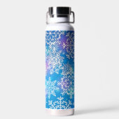 Funkelnd Schneeflocken Trinkflasche (Rückseite)