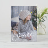 funkelnd Schneefriedkarte Einladung (Stehend Vorderseite)