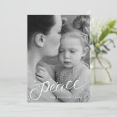 funkelnd Schneefriedkarte Feiertagskarte (Stehend Vorderseite)