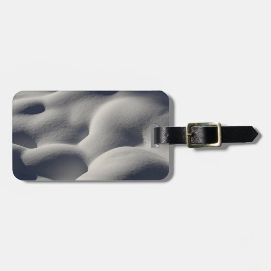 Funkelnd Schneemönge Abstrakte Natur Gepäckanhänger (Vorderseite horizontal)