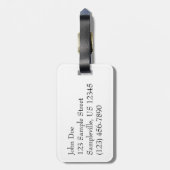 Funkelnd Schneemönge Abstrakte Natur Gepäckanhänger (Rückseite vertikal)