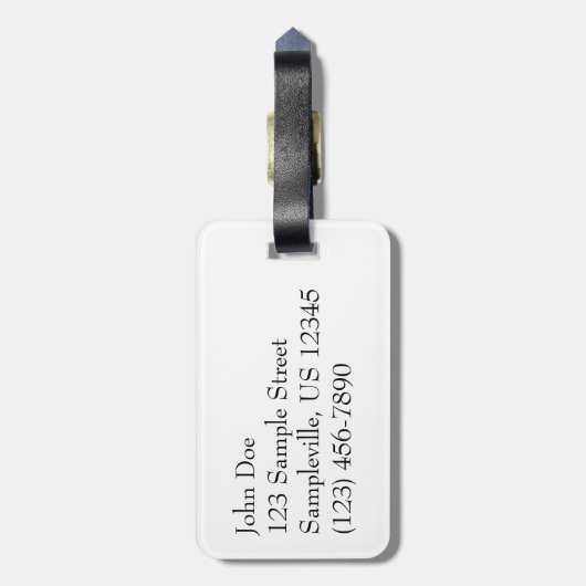 Funkelnd Schneemönge Abstrakte Natur Gepäckanhänger (Rückseite vertikal)