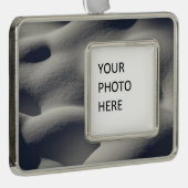 Funkelnd Schneemönge Abstrakte Natur Rahmen-Ornament Silber (Rechts)