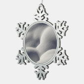 Funkelnd Schneemönge Abstrakte Natur Schneeflocken Zinn-Ornament (Rechts)