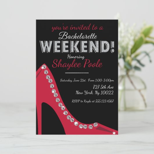 Funkelnd Schuh, Einladung (Stehend Vorderseite)