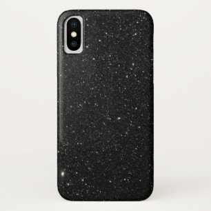 Funkelnd schwarzer Glitzer Shiny Case-Mate iPhone Hülle