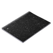 Funkelnd schwarzer Glitzer Shiny Notizblock (Linke Seite)