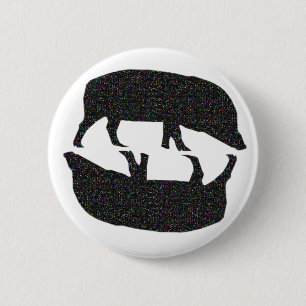 Funkelnd Schweine-Taste Button