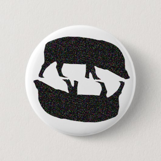 Funkelnd Schweine-Taste Button (Vorderseite)