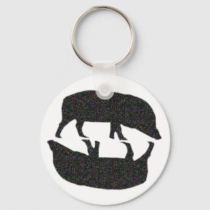 Funkelnd Schweinefleisch Schlüsselanhänger