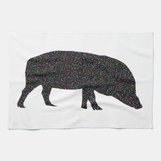 Funkelnd Schweineküchen Handtuch (Horizontal)
