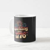 Funkelnd seit 1776 4. Juli Patriotisch Kaffeetasse (Vorderseite Links)