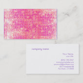 Funkelnd Sequenzen-Visitenkarte (Hot Pink) Visitenkarte (Vorne/Hinten)