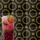 Funkelnd Shiny Luxus Elegantes Gold & Schwarz Must Fliese