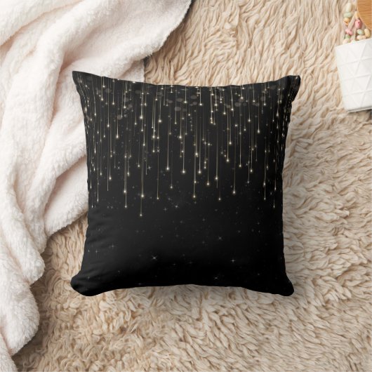 Funkelnd Shooting Stars Black Chic Engagement Part Kissen (Decke)