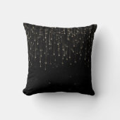 Funkelnd Shooting Stars Black Chic Engagement Part Kissen (Vorderseite)